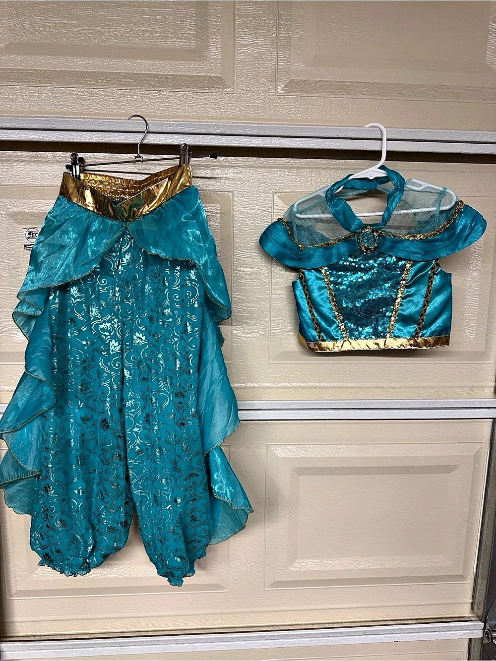 Jasmine Disney Girls 7/8 Blue & Gold Costume